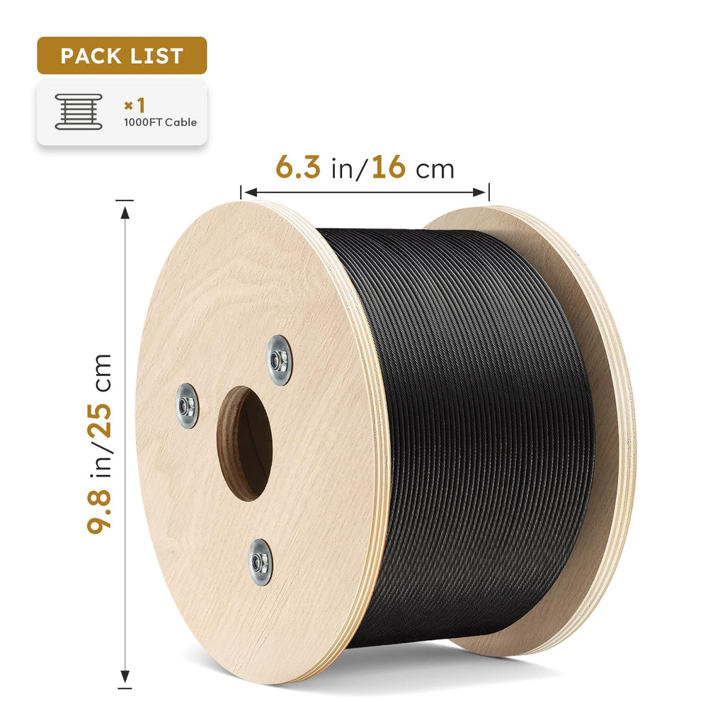 Black 1/8" Stainless Steel Cable X442302
