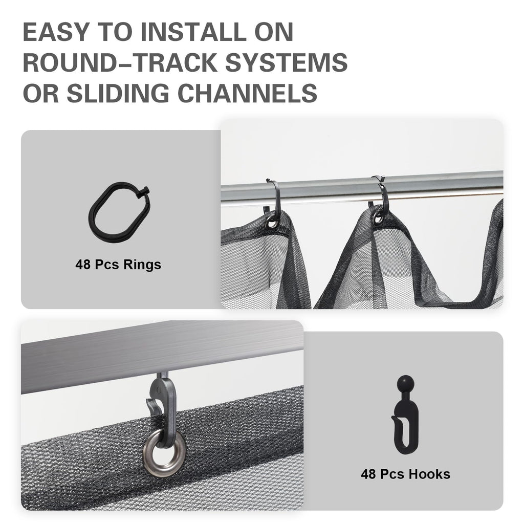 10' x 10' Black Gazebo Netting Screen Replacement X597329