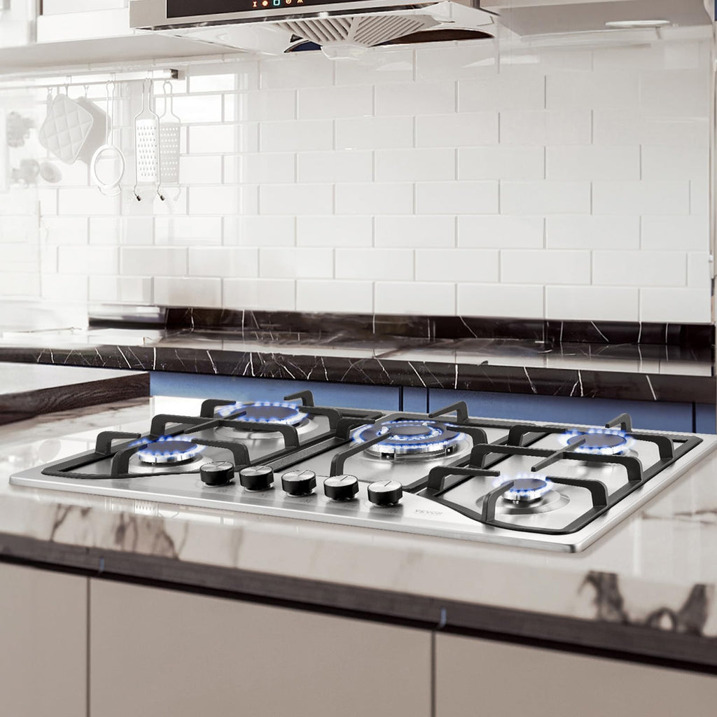 30-inch 5 Burners Stainless Steel Gas Cooktop O1098