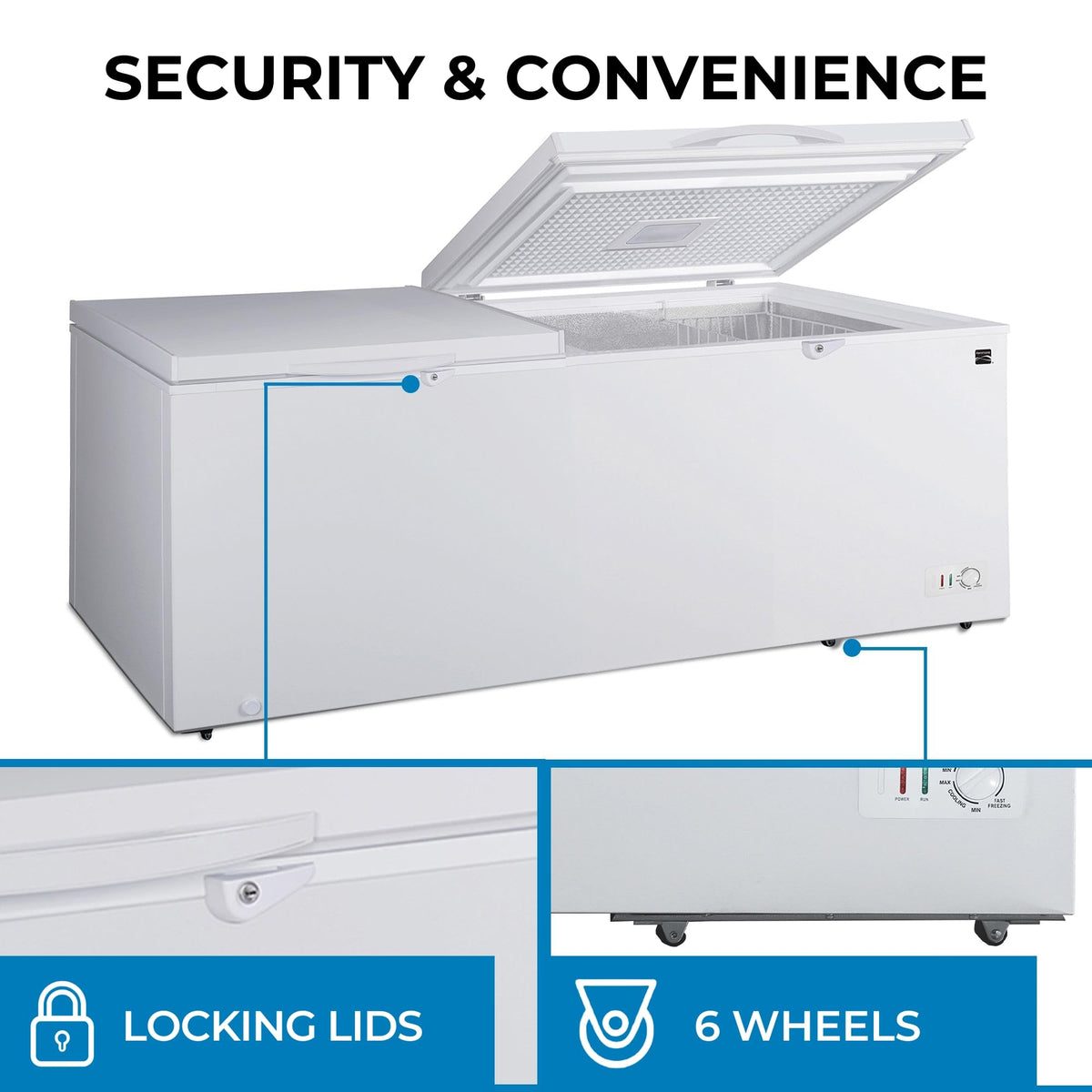 21.0 Cu Ft White Convertible Chest Freezer E743050