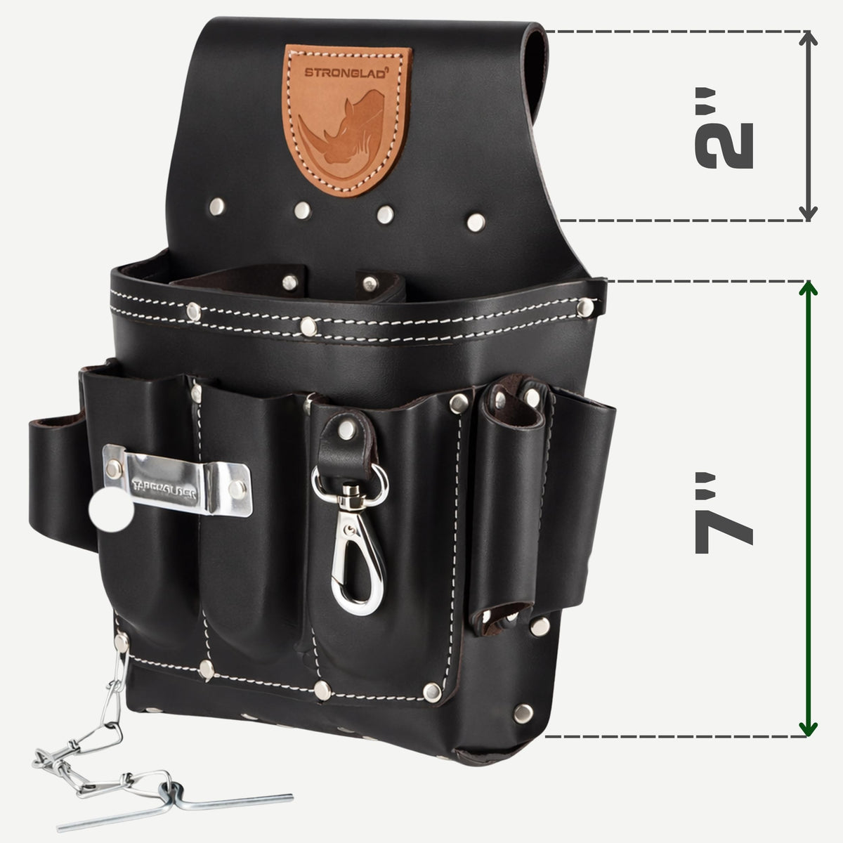 13-Pocket Top-Grain Leather Electricians Tool Belt P384263