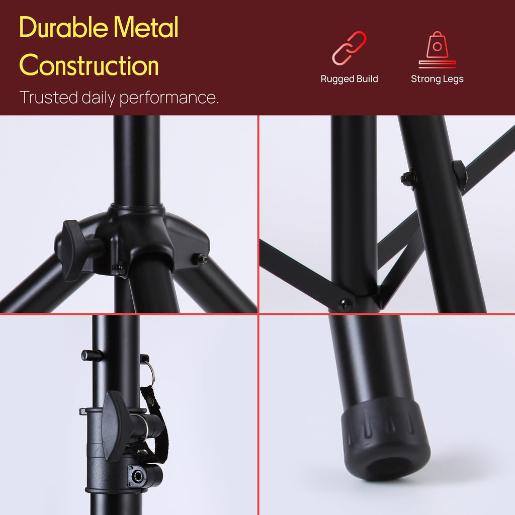 Black Dual Speaker Stand Kit with Storage Bag Q61781