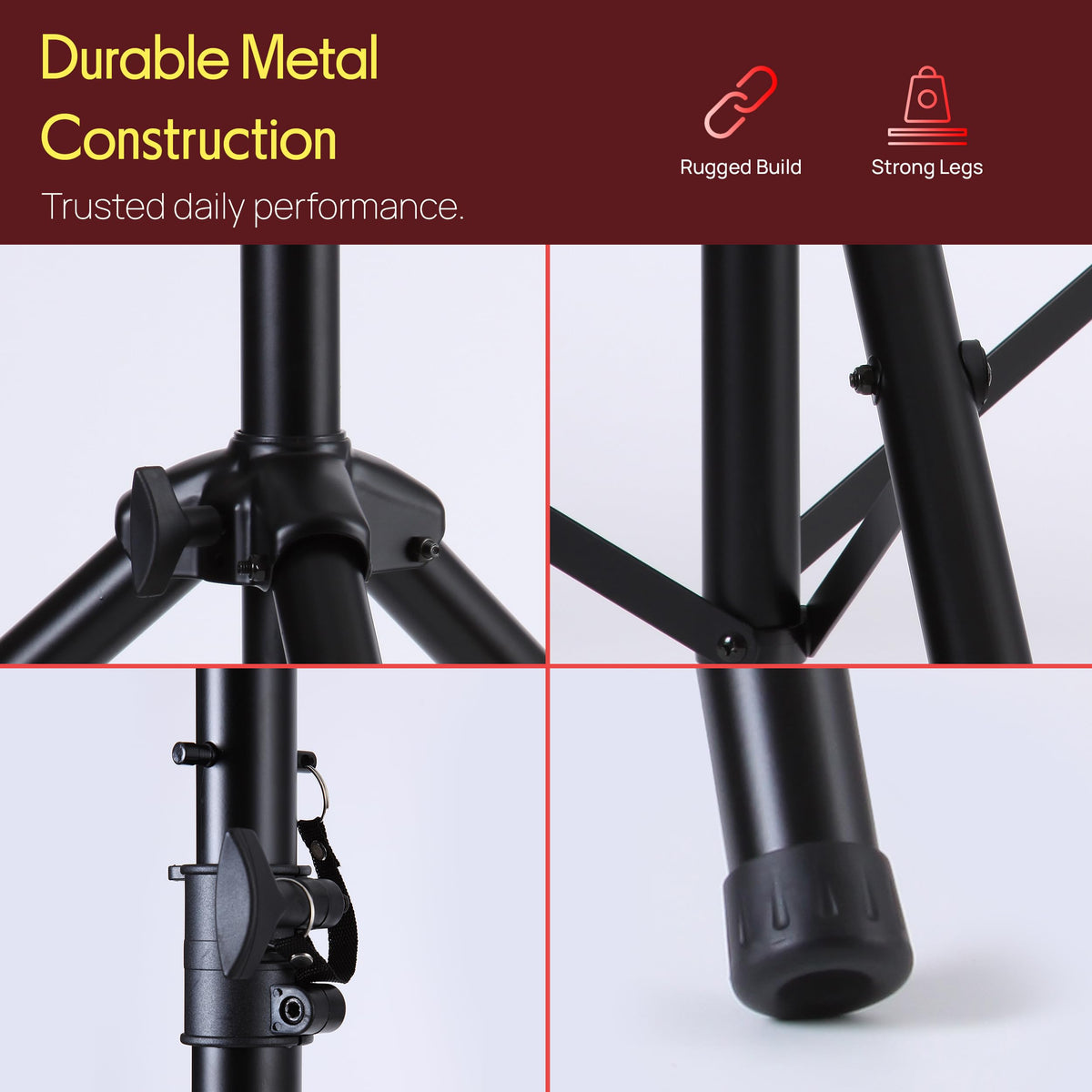 Black Dual Speaker Stand Kit with Storage Bag Q61781