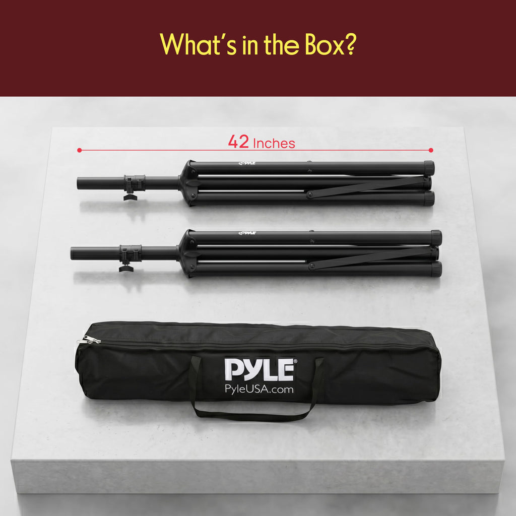 Black Dual Speaker Stand Kit with Storage Bag Q61781