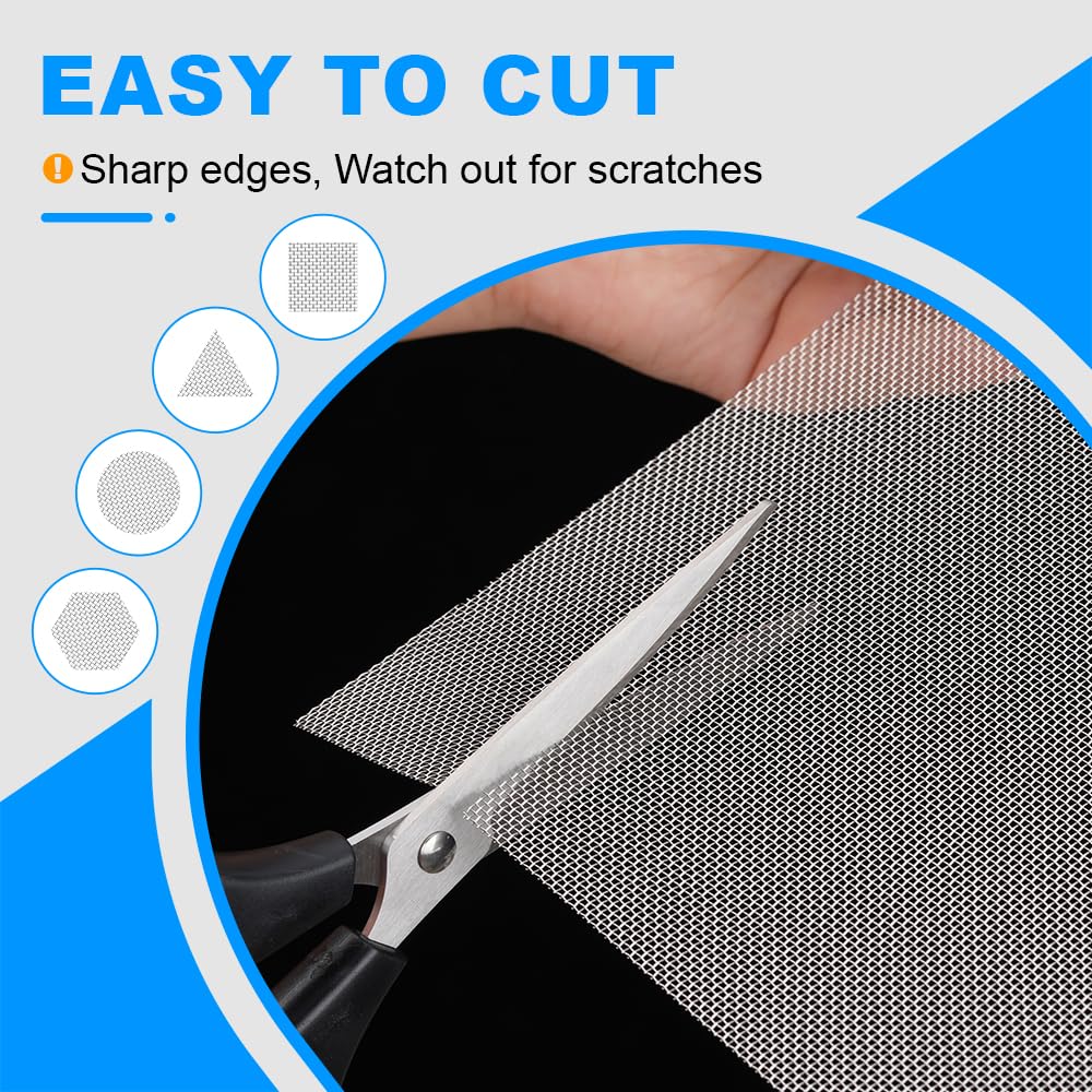 12×8 Inch 20 Mesh 304 Stainless Steel Wire Mesh Screen W1950