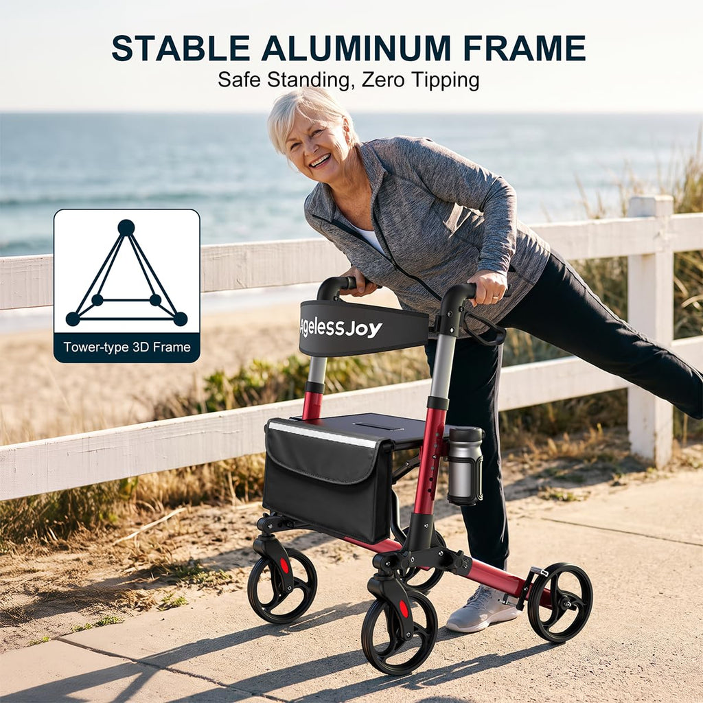 Foldable Rollator Walker with Seat L3186