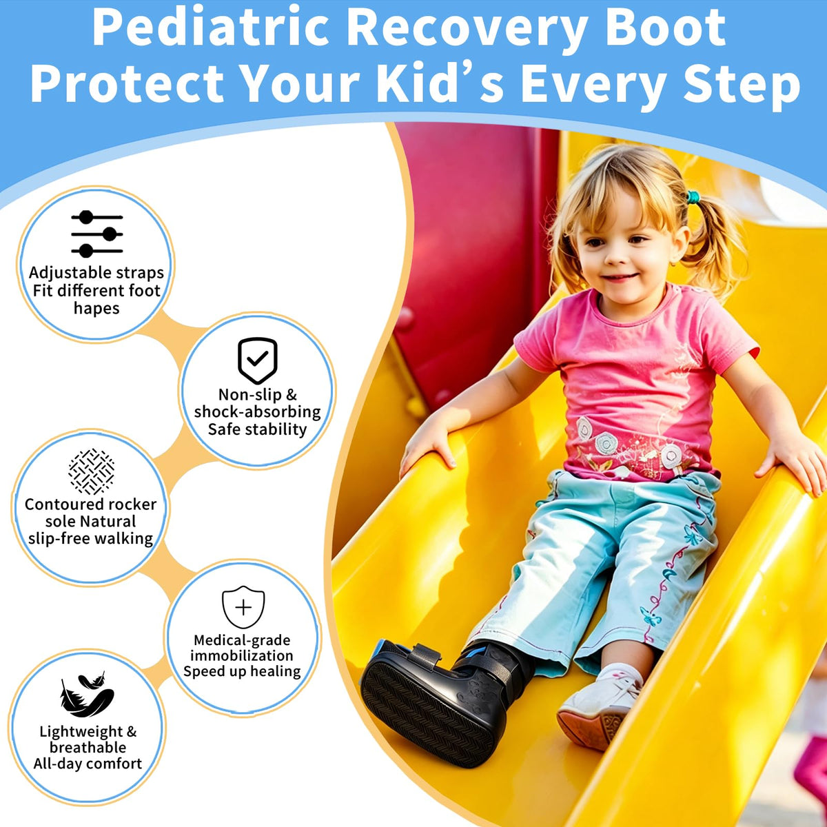 Lightweight Adjustable Pediatric Walking Boot L7880