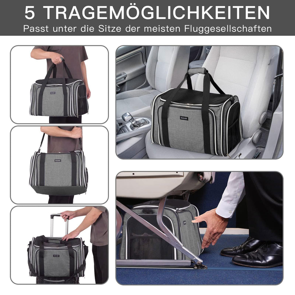 Airline Approved Soft Side Pet Carrier with Fleece Pad Z7404