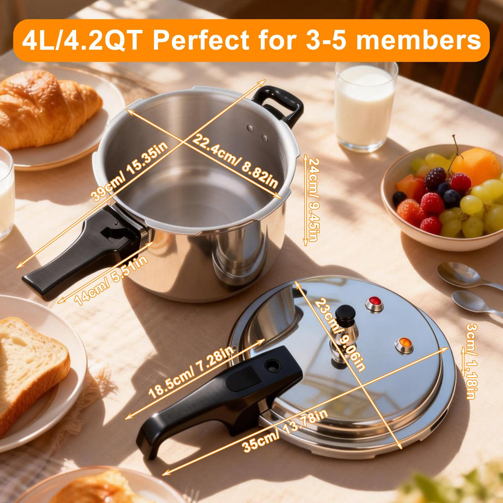 4.2 Quart Aluminum Stovetop Pressure Cooker X26081