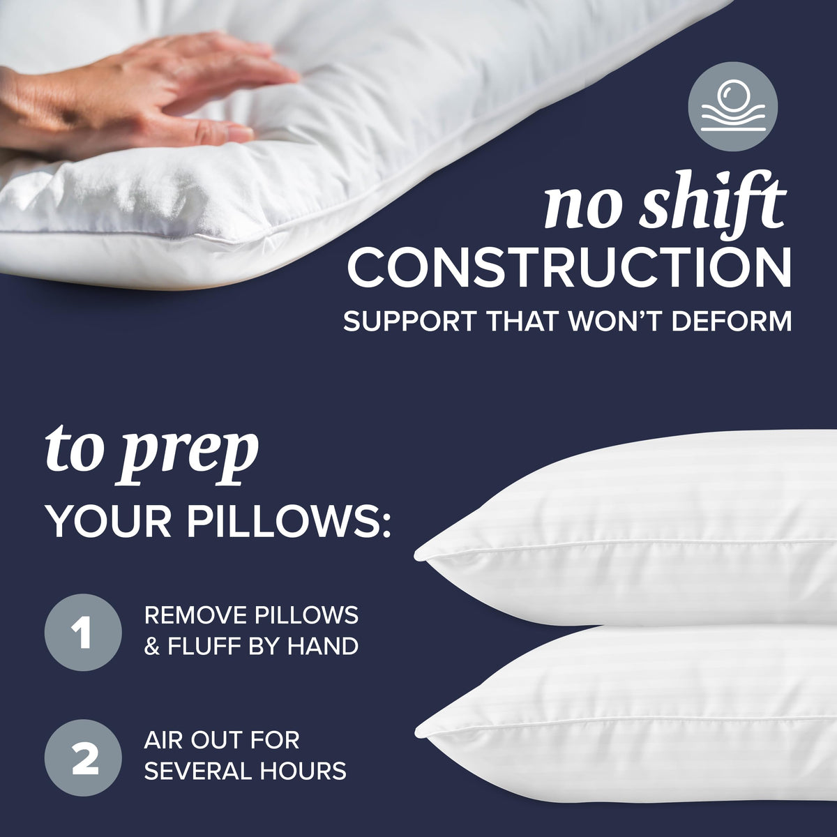 4 King Pillow Set Down Alt Memory Foam H68134