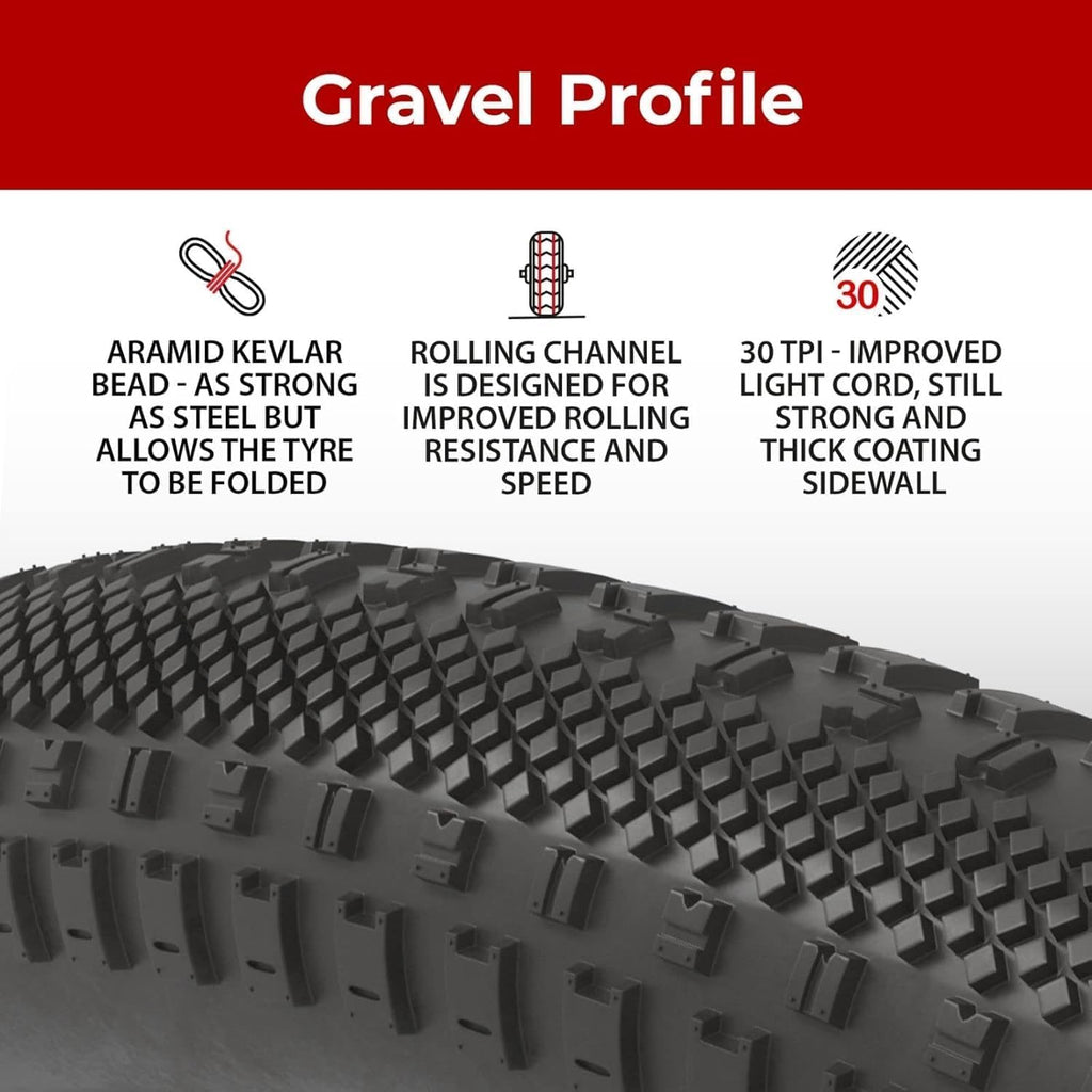 700x38c Gravel Bike Tires & Tube Foldable D800111