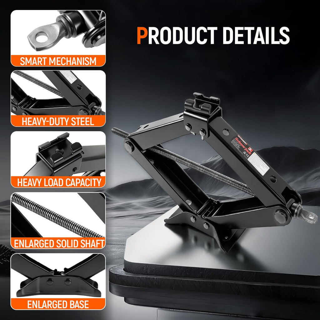 3 Ton Heavy Duty Scissor Jack with Lug Wrench G17881