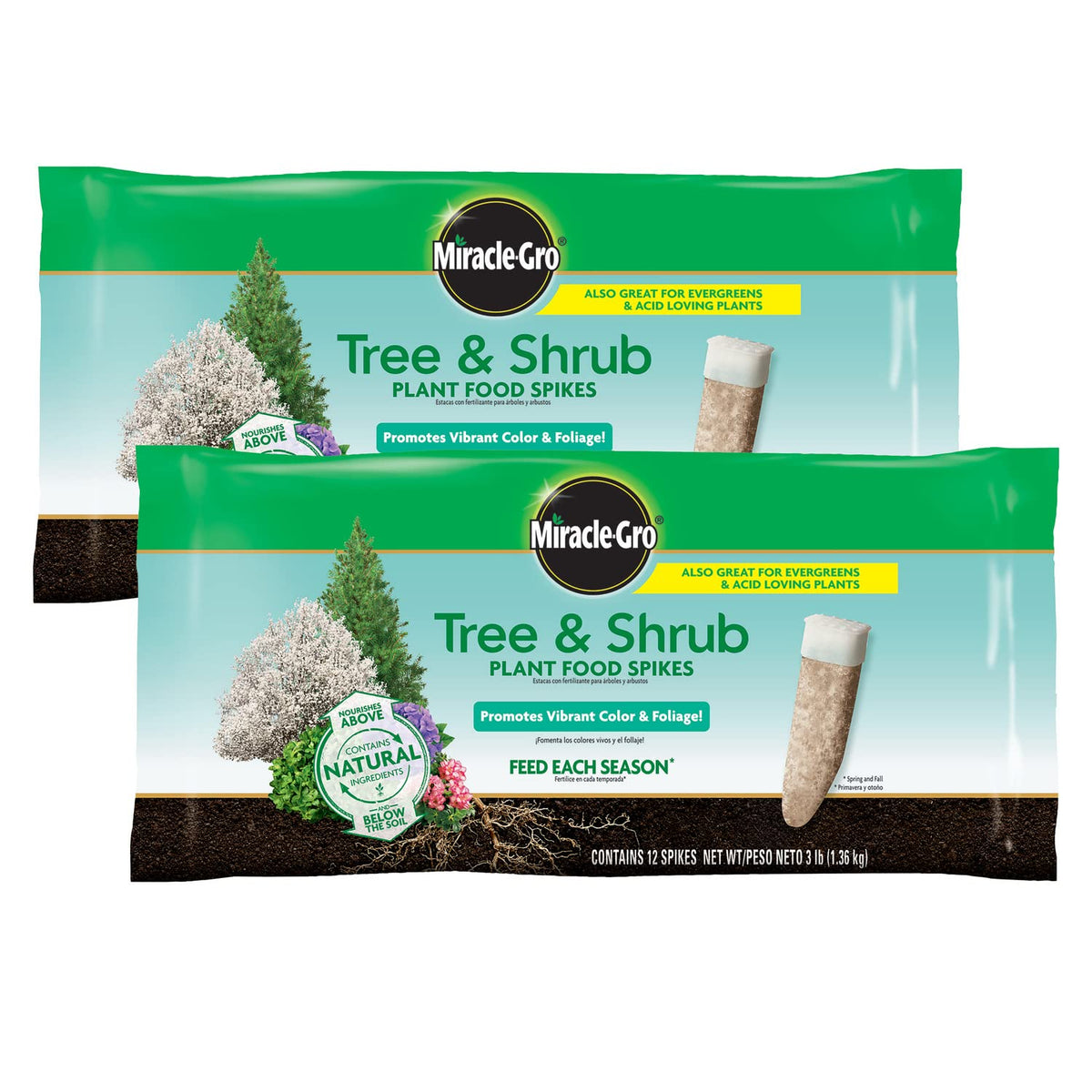 Tree & Shrub Plant Food Spikes 12 Spikes 2-Pack V597