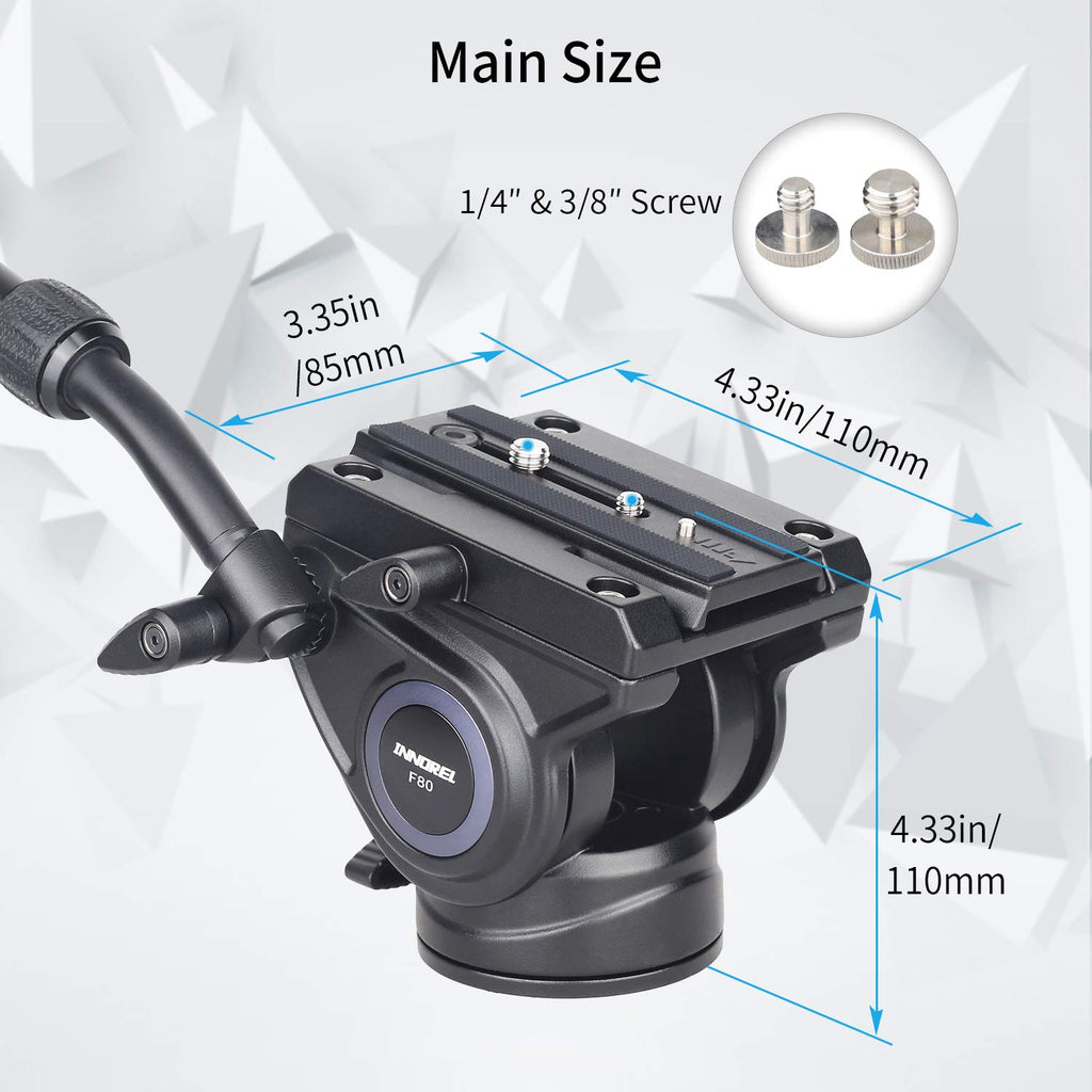 Heavy Duty Tripod Fluid Head with Sliding Plate V79048