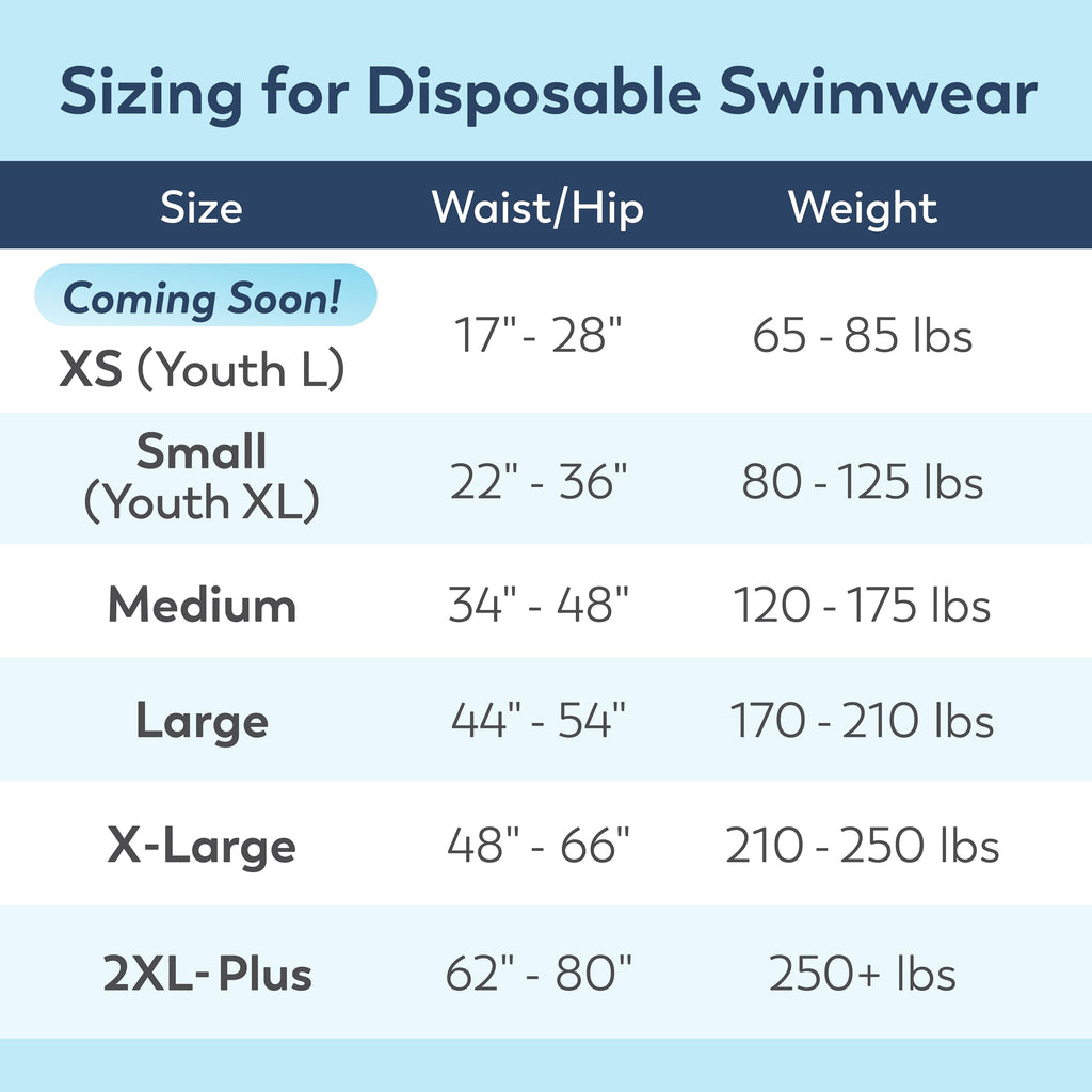 Disposable Adult Swim Diapers 2XL 12 Ct V123