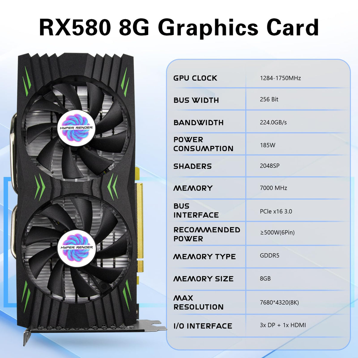 RX 580 8GB GDDR5 256 Bit Graphics Card W475923