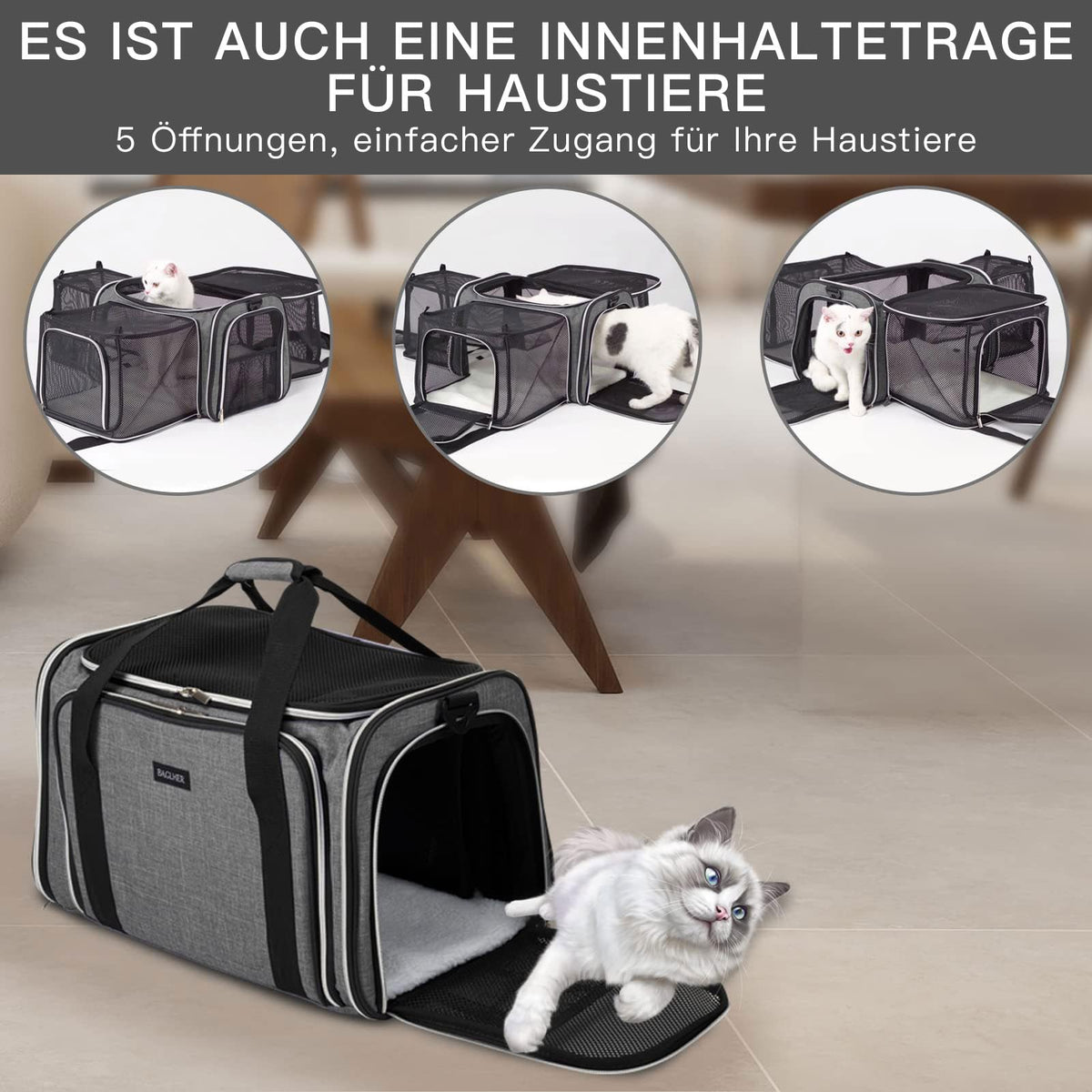Airline Approved Soft Side Pet Carrier with Fleece Pad Z7404