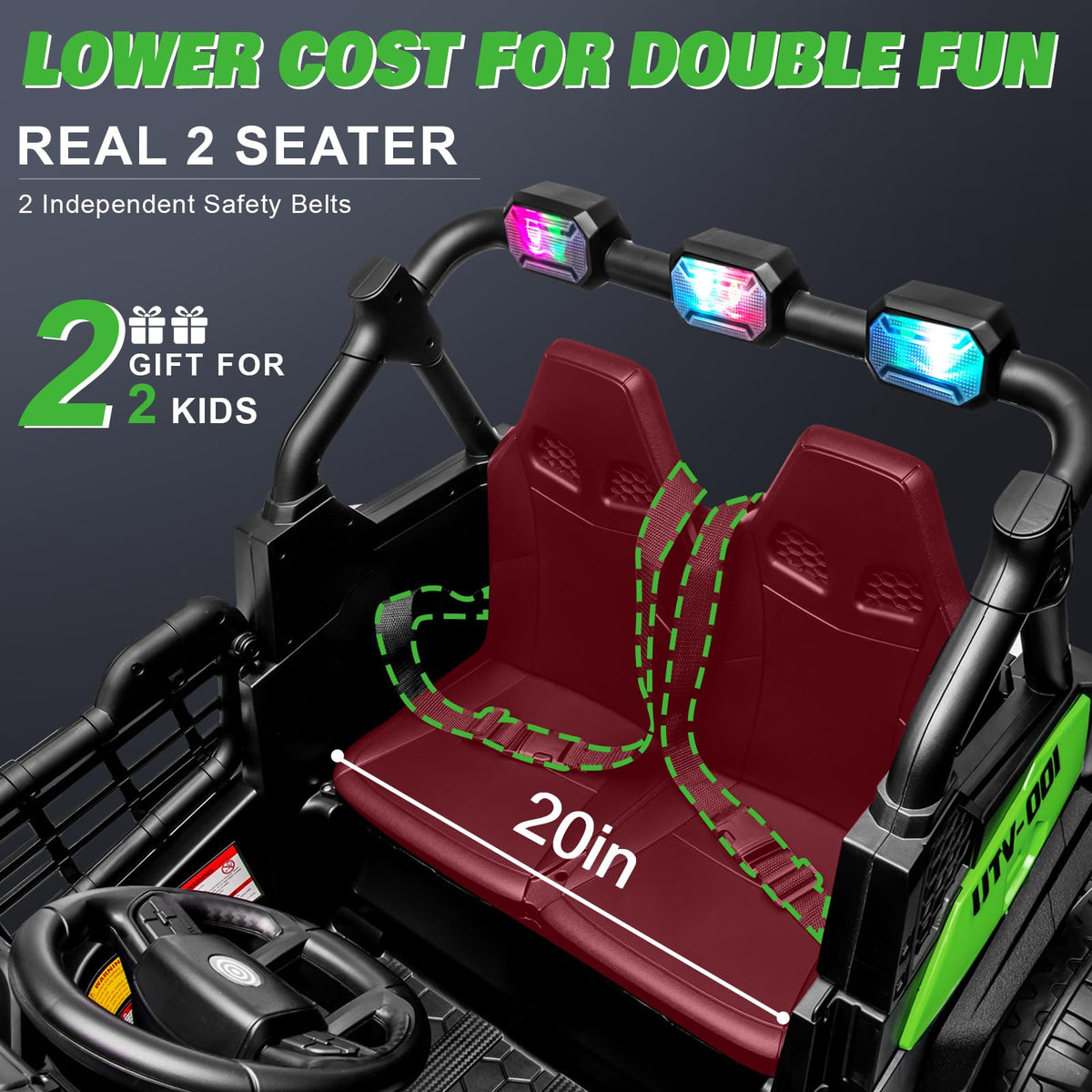 2 Seater 24V Powered Ride on Car with Remote O1362