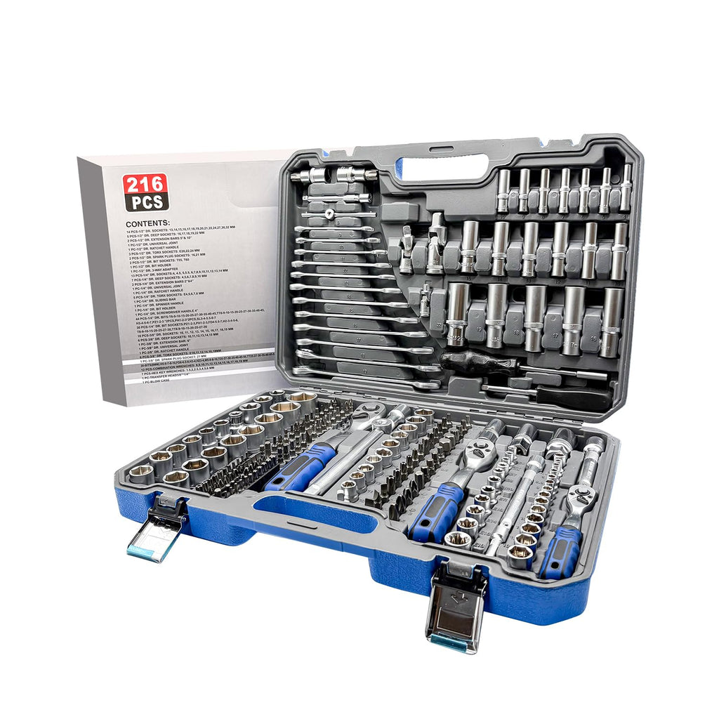 216 Pc Ratchet Socket Wrench Set S7329