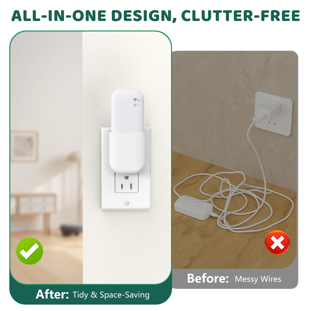 Wall Mount Bracket with Built-in Plug F4777