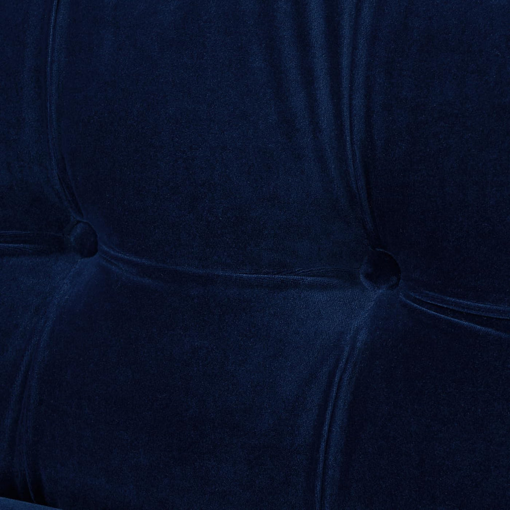 Navy Blue Velvet Tufted Sofa P22180