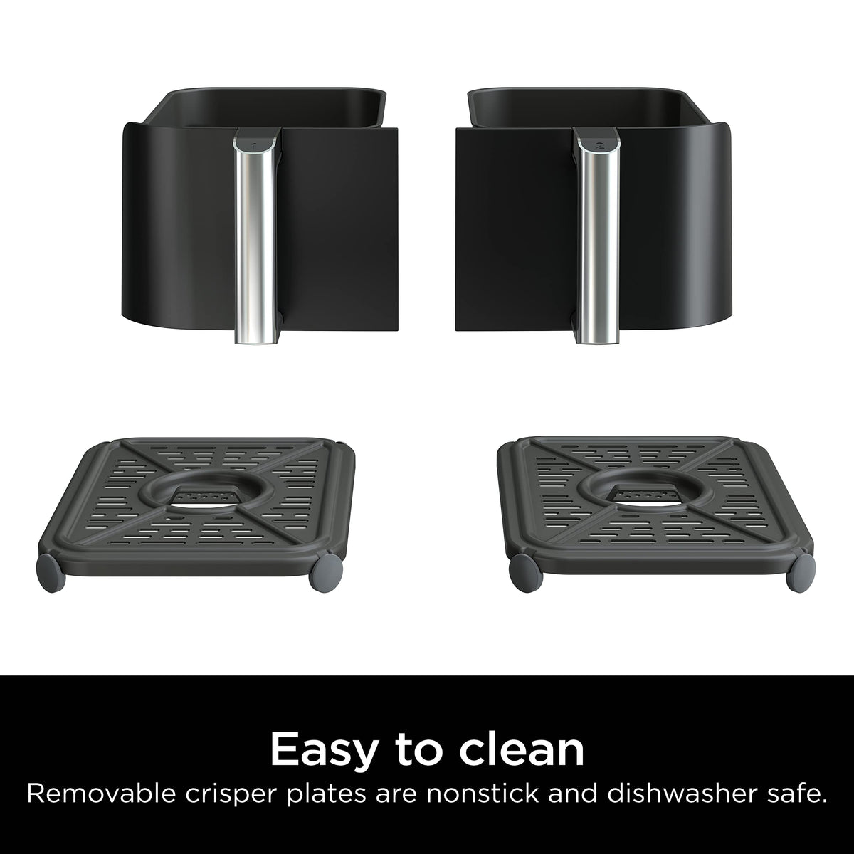 6 Quart 5-in-1 DualZone 2-Basket Air Fryer, Black N522522