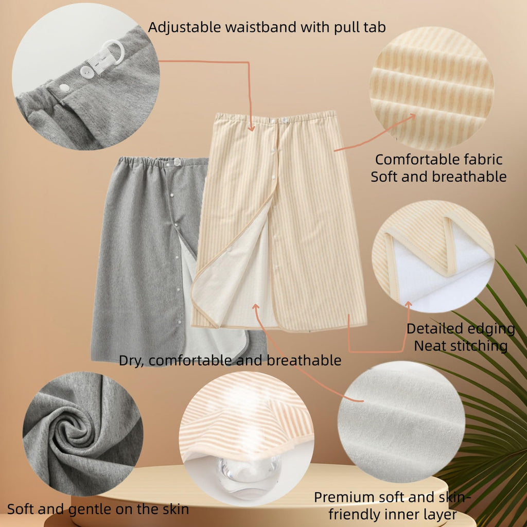 Full Open Waterproof Adjustable Reusable Adult Diaper Skirt P75237