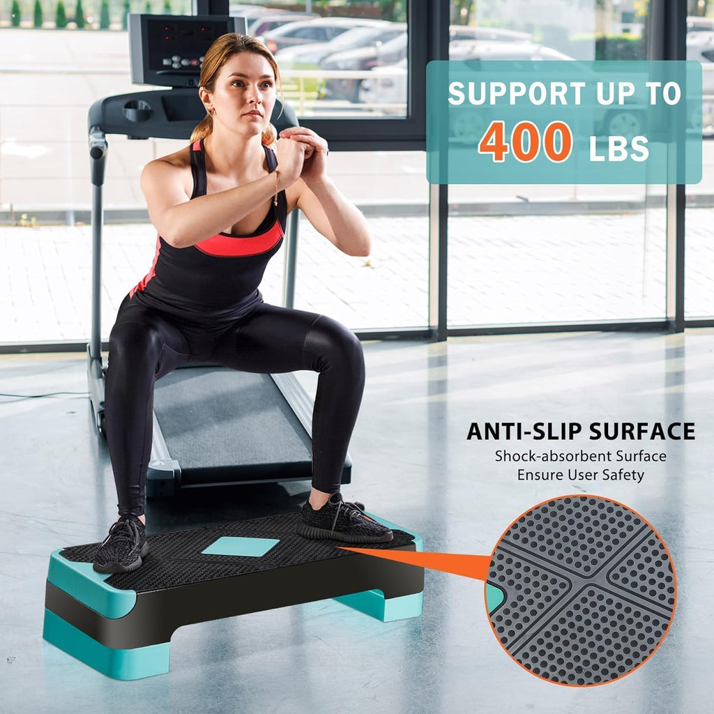 26.5 inch Aerobic Step Platform with 4 Risers V2538