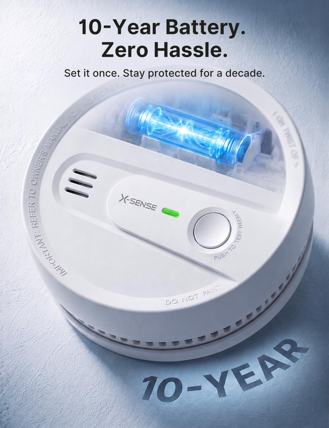 Smoke Detector 10-Year Battery 3-Pack N20234