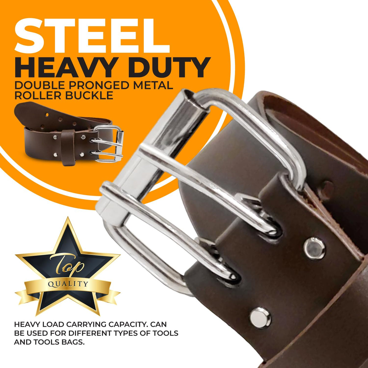 2" Heavy Duty Genuine Top-Grain Leather Tool Belt L58804