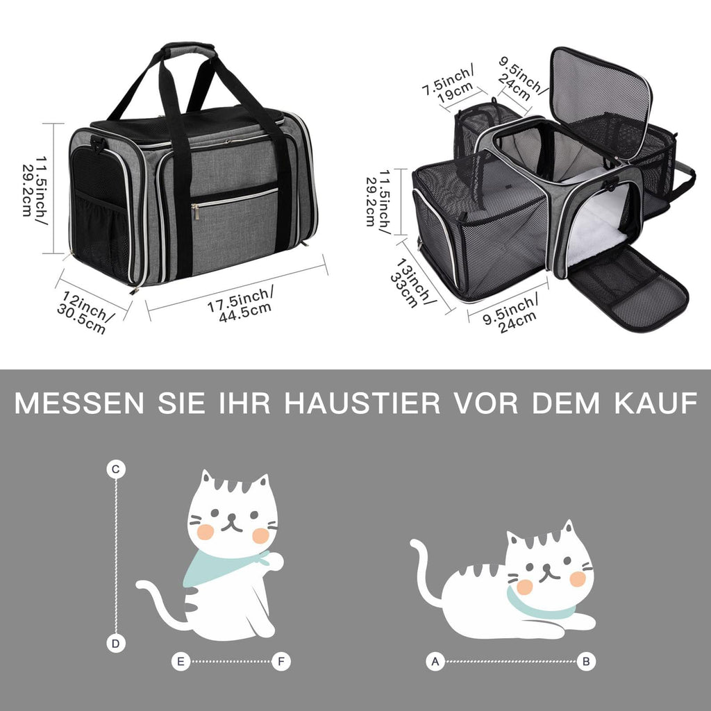 Airline Approved Soft Side Pet Carrier with Fleece Pad Z7404