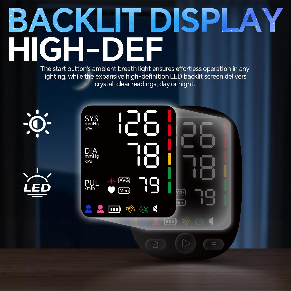 Electronic Blood Pressure Monitor with 9~17 inch Cuff D19133