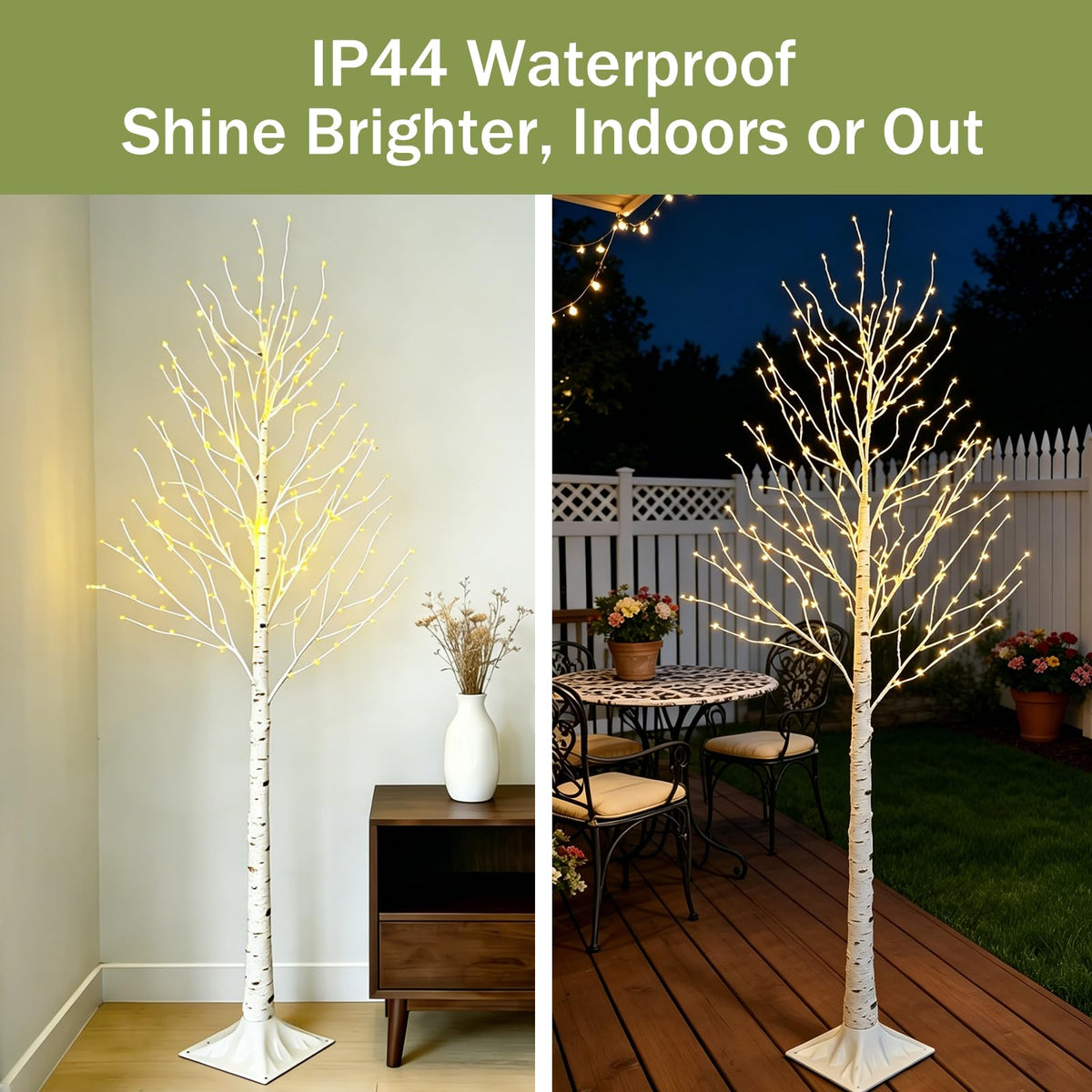 6FT Lighted Birch Tree with 260 LED and Timer B3144