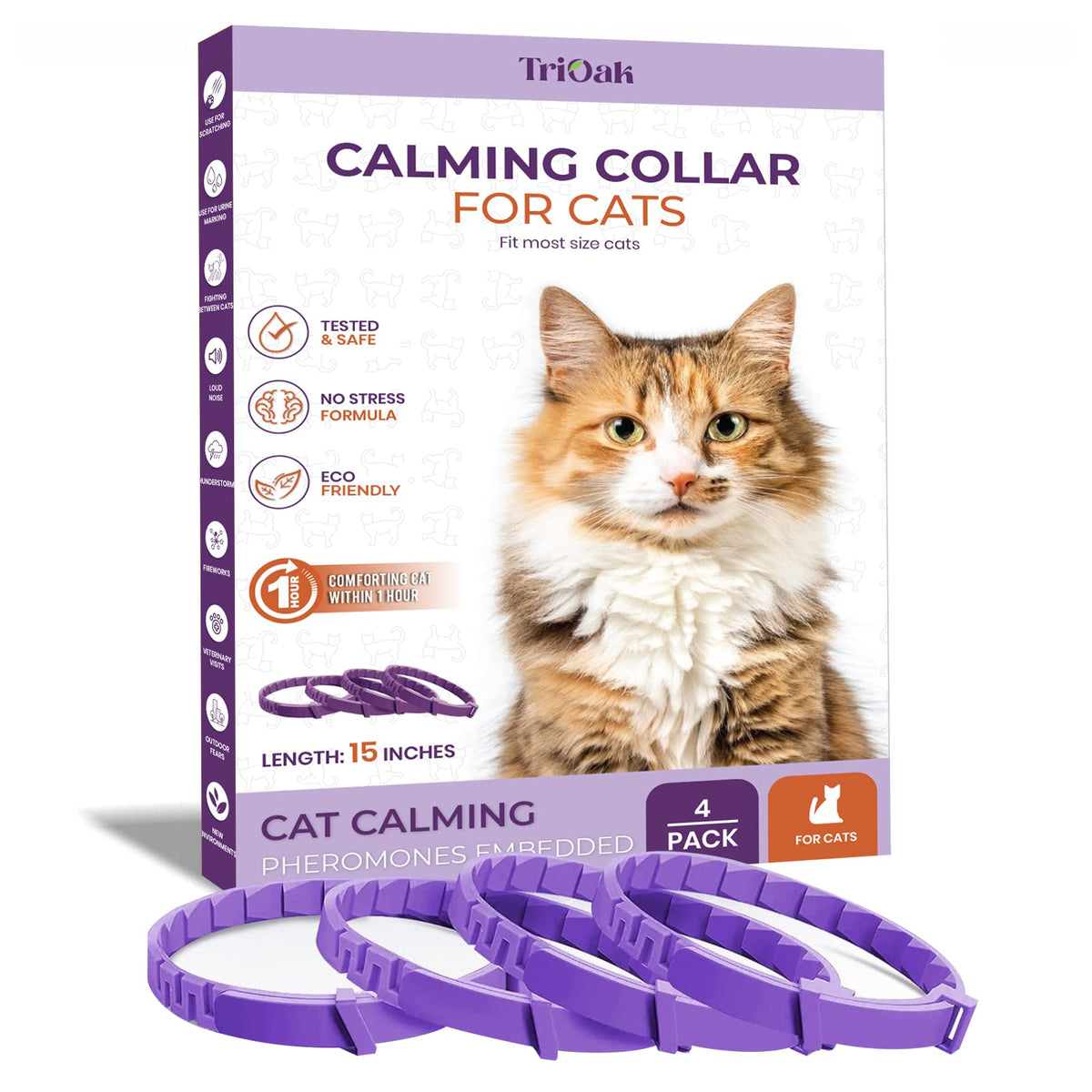 Purple Breakaway Calming Collar 4 Pack F9022