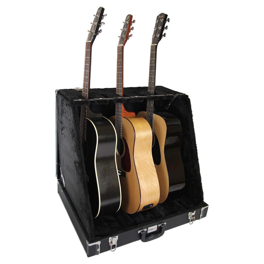6 Guitar Stand Case Hardwood Plush R9068