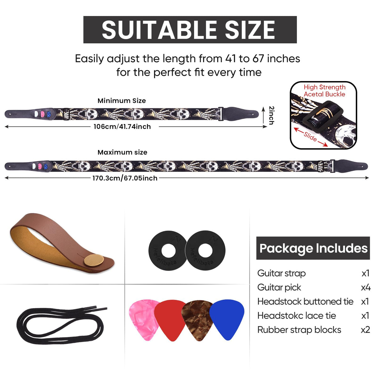 Guitar Strap Set N1147