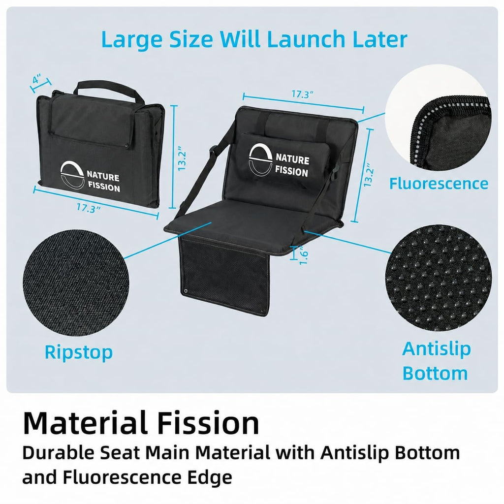 Foldable Portable Stadium Seat with Back and Lumbar Support L1530