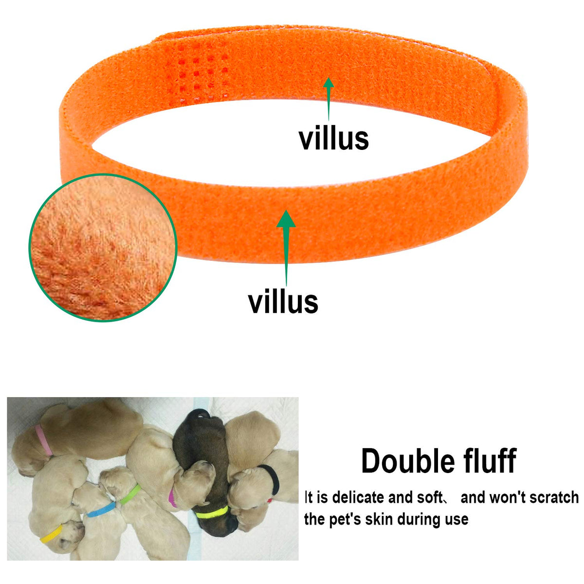 15 Pcs Soft Newborn Pet ID Bands A8962