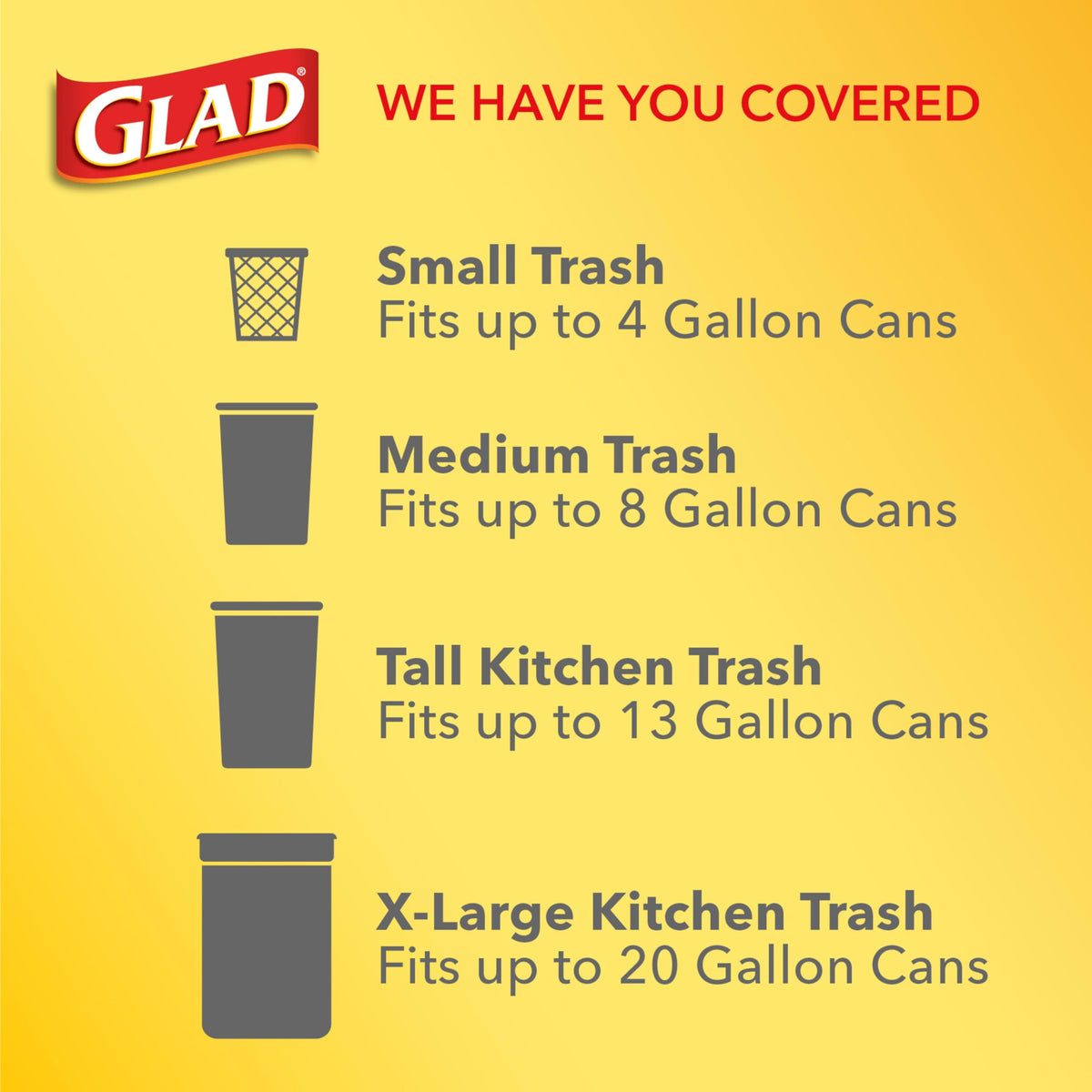 4 Gallon Odor Resistant Quick Tie Trash Bags, 26 Count T742237