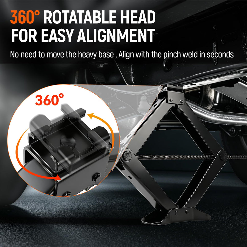 3 Ton Heavy Duty Scissor Jack with Lug Wrench G17881