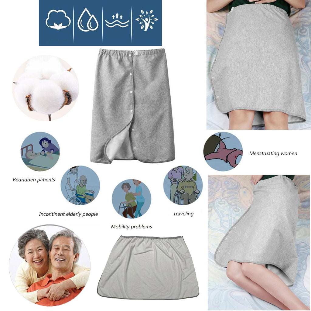 Full Open Waterproof Adjustable Reusable Adult Diaper Skirt P75237