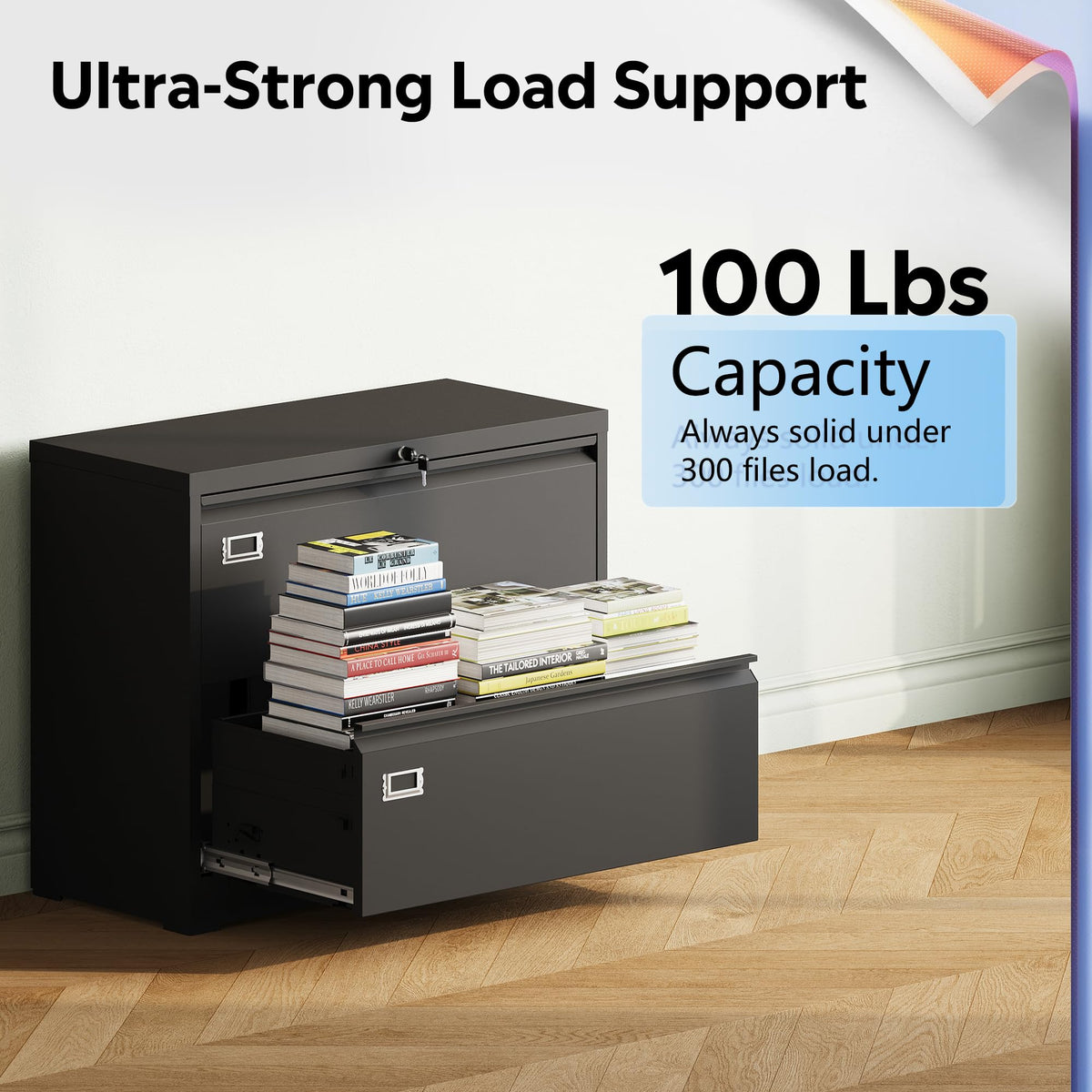 2 Drawer File Cabinet with Lock B101