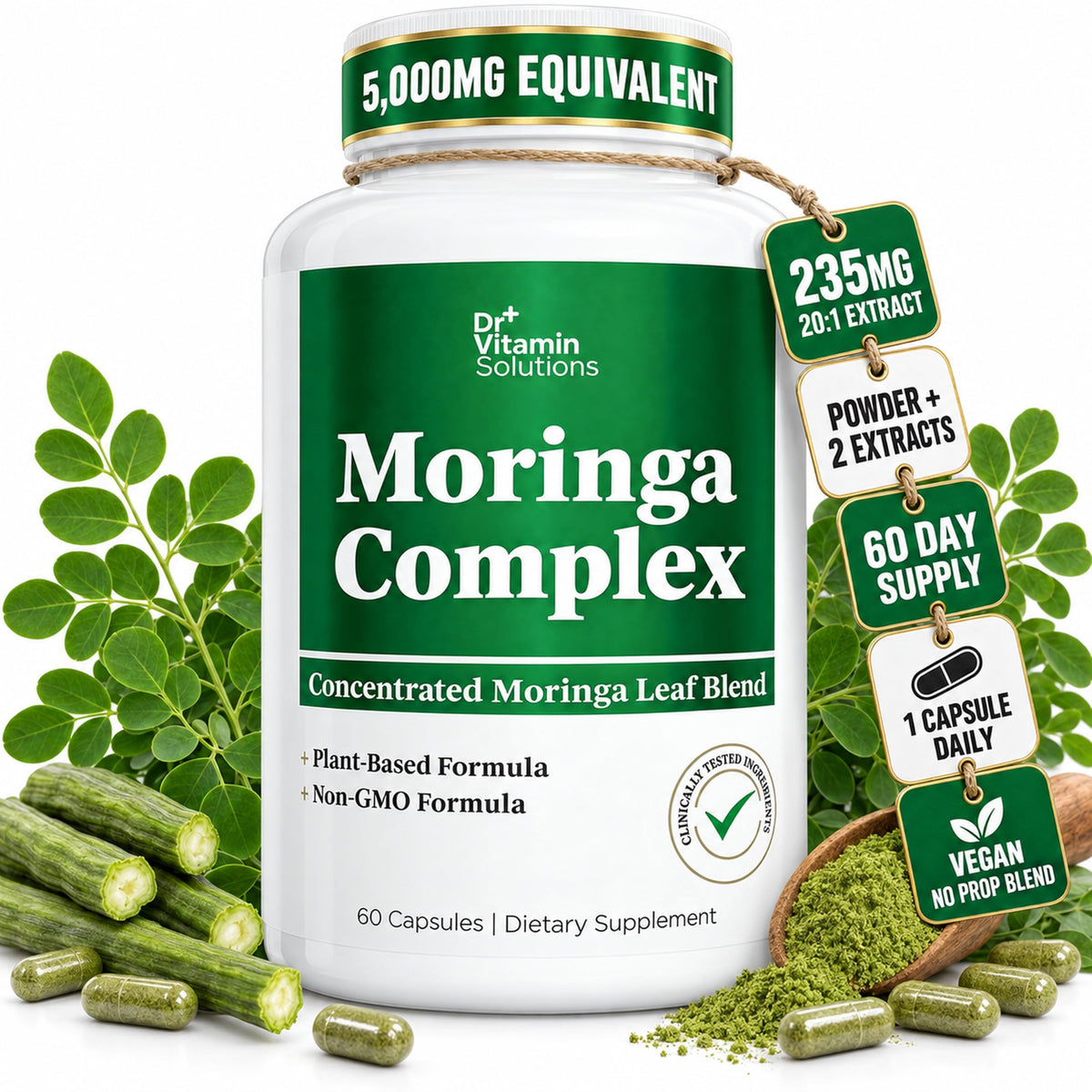 Moringa Oleifera Capsules with 20:1 Leaf Extract S836757