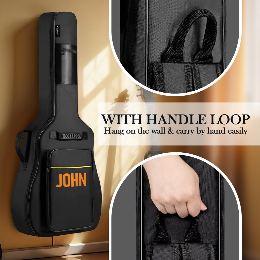 Soft Water Resistant Padded Guitar Gig Bag with Shoulder Straps and Pockets W837945
