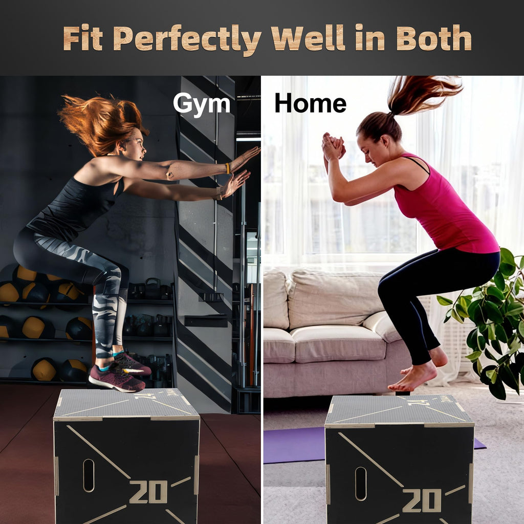 Non-Slip Wood Plyometric Jump Box W739