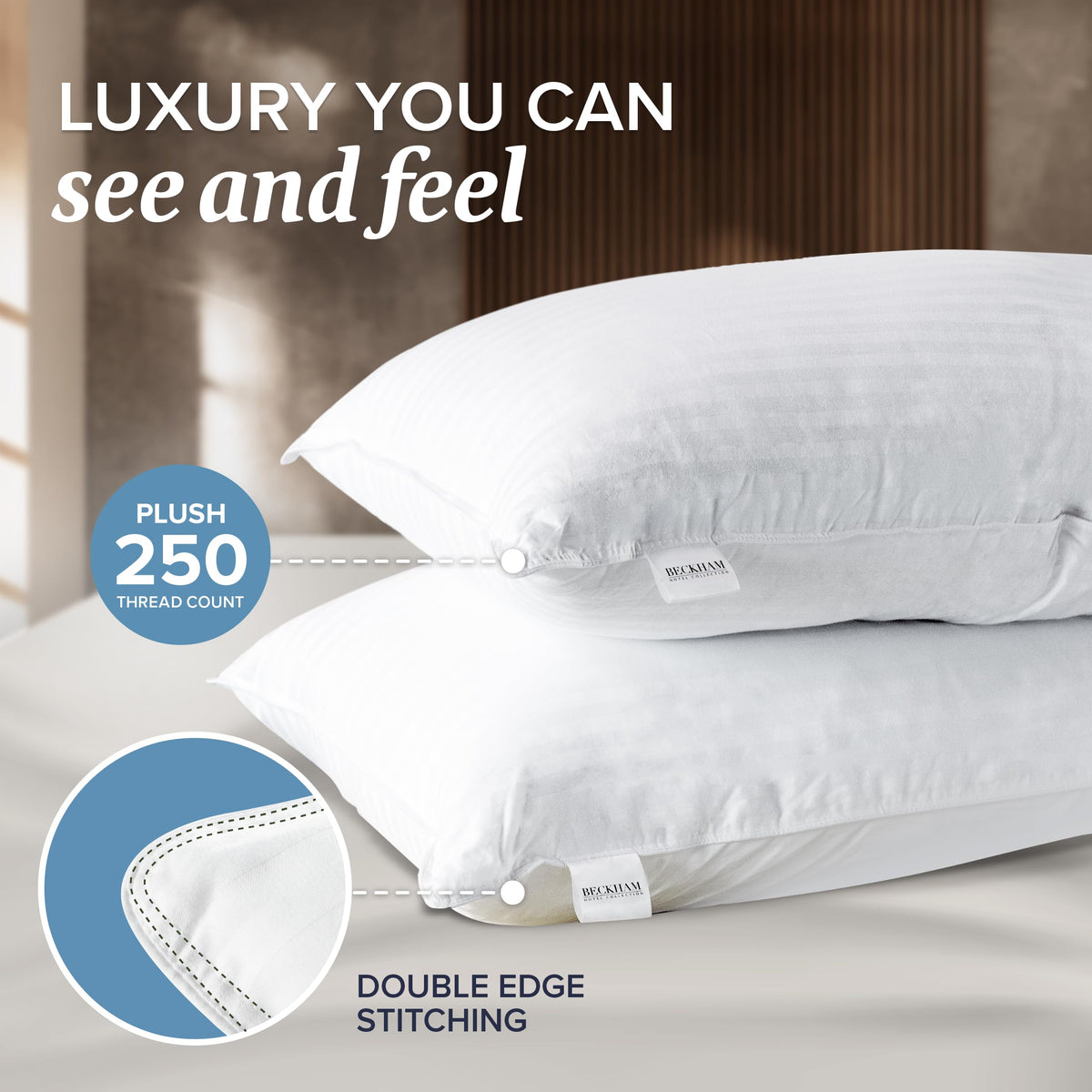 4 King Pillow Set Down Alt Memory Foam H68134