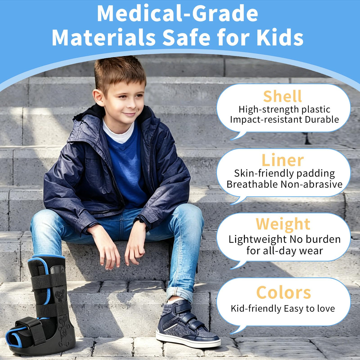 Lightweight Adjustable Pediatric Walking Boot L7880