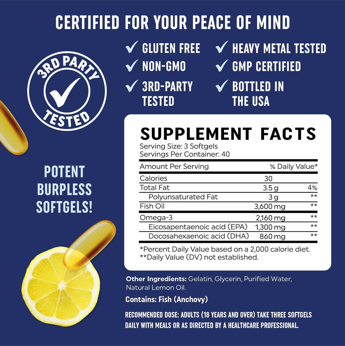Omega 3 Fish Oil and Probiotic Capsules Q252399