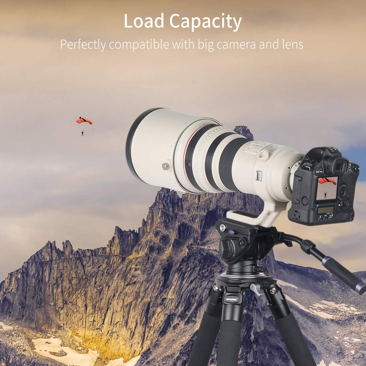 Heavy Duty Tripod Fluid Head with Sliding Plate V79048