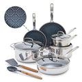 12 Piece Stainless Steel Nonstick Cookware Set B225634